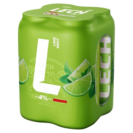 Lech Piwo z napojem o smaku limonki i mięty 4 x 0,5 l (2 l)