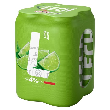 Lech Piwo z napojem o smaku limonki i mięty 2 l (4 x 0,5 l)