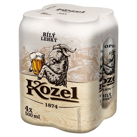 Kozel Bílý Lehký Piwo lekkie 2 l (4 x 0,5 l)