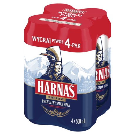 Harnaś Piwo jasne pełne 4 x 500 ml