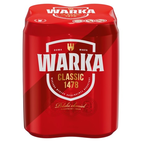 Warka Classic Piwo jasne 4 x 500 ml