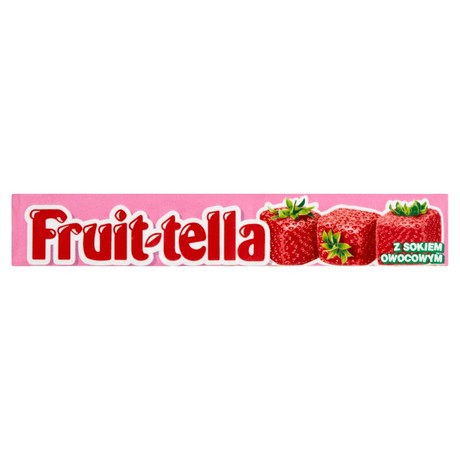 Fruittella Cukierki do żucia o smaku truskawkowym 41 g