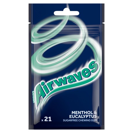 Airwaves Menthol & Eucalyptus Bezcukrowa guma do żucia 29 g (21 sztuk)