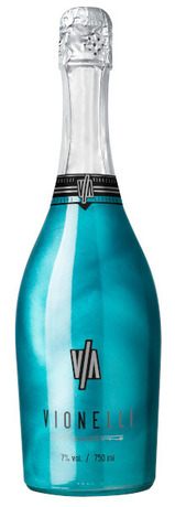 Vionelli Azzurro Wino musujące z brokatem półwytrawne 750 ml