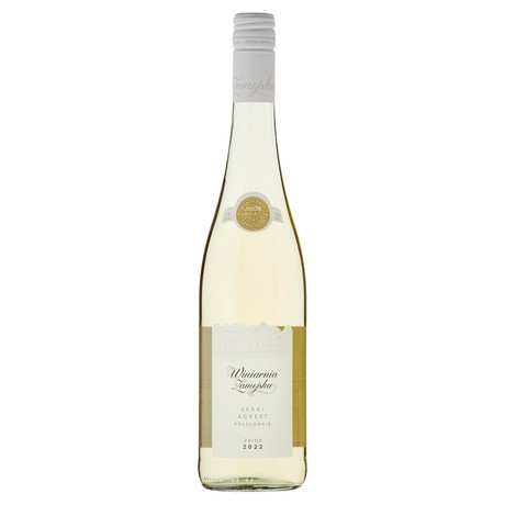 Winiarnia Zamojska Wino białe półsłodkie polskie lekki agrest 0,75 l