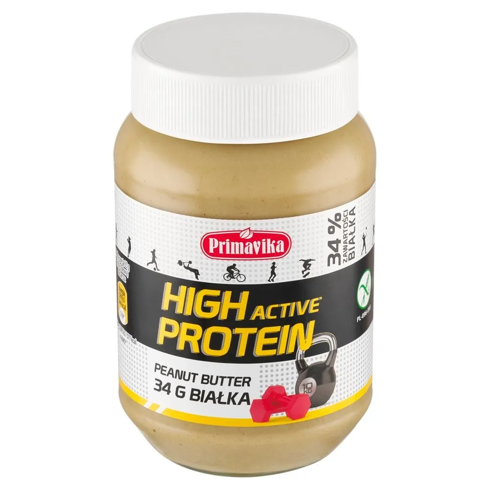 Primavika High Active Protein Pasta orzechowa z prażonych orzeszków arachidowych 470 g