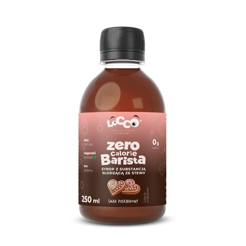 Locco Zero Calorie Barista Syrop z substancją słodzącą ze stewii smak piernikowy 250 ml