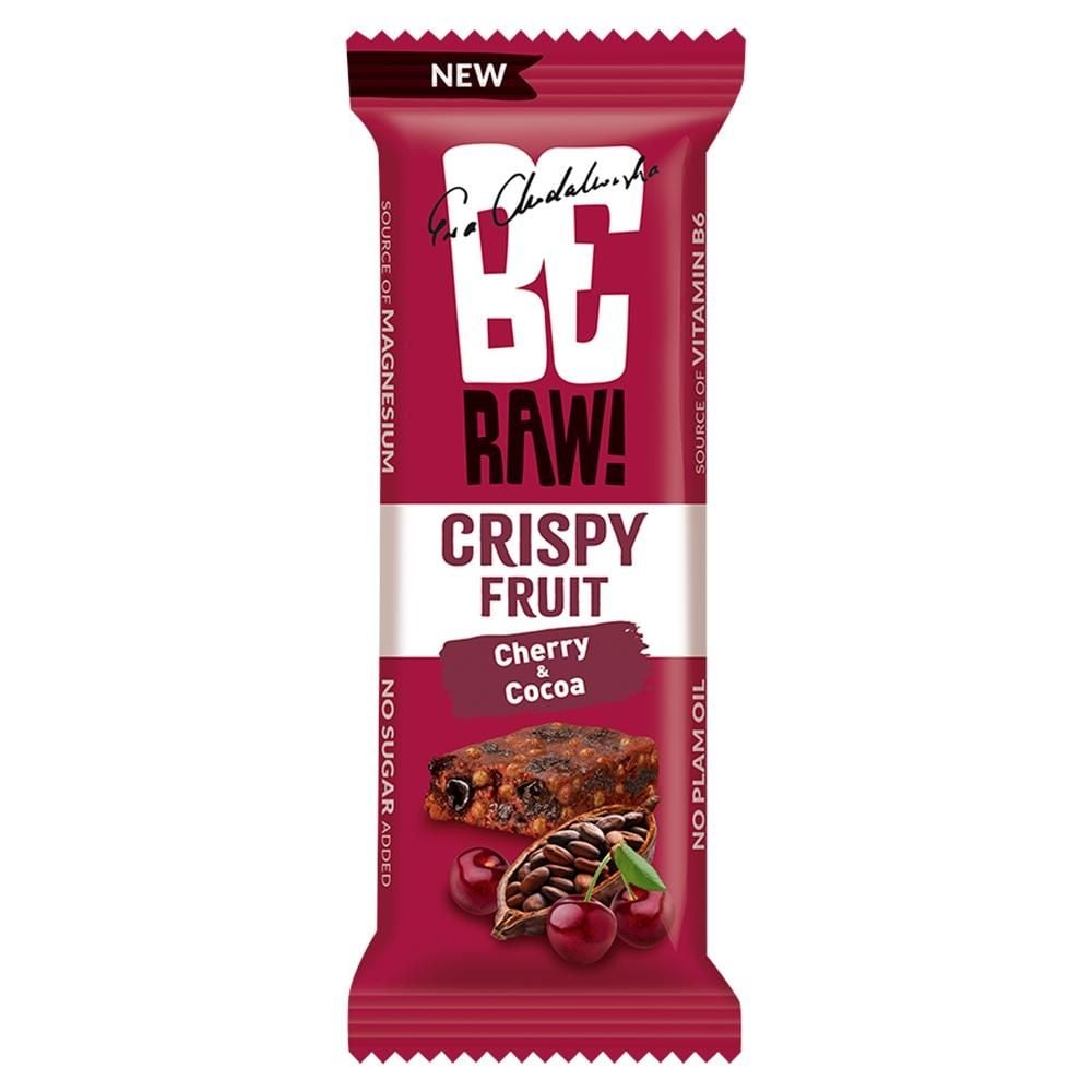 Be Raw! Crispy Fruit Baton owocowy o smaku wiśnia-kakao 40 g