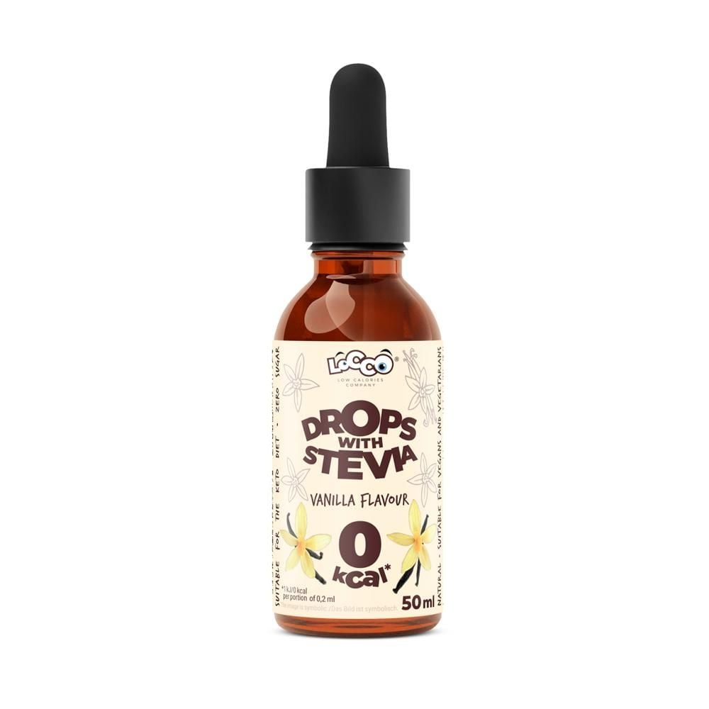 Locco Krople ze stewią o smaku waniliowym 50 ml