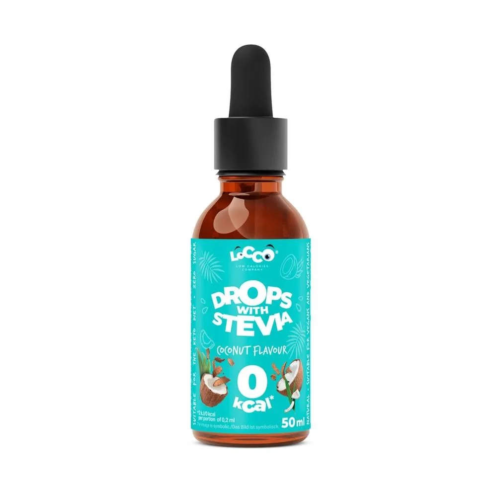 Locco Krople ze stewią o smaku kokosowym 50 ml