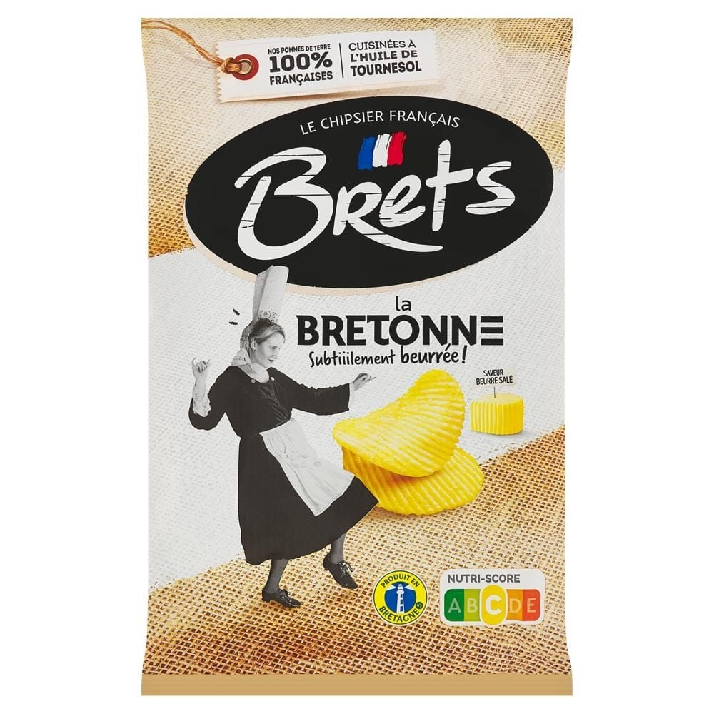 Brets Chipsy ziemniaczane o smaku słonego masła 125 g