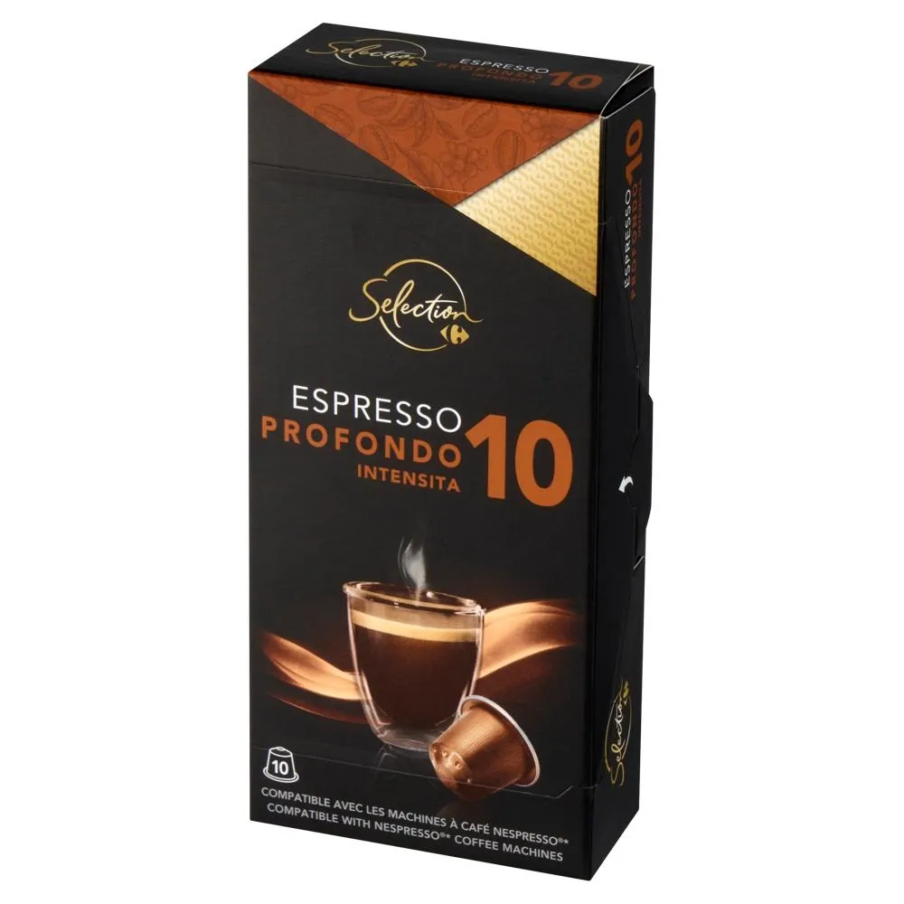 Carrefour Selection Espresso Profondo Kawa mielona w kapsułkach 52 g (10 sztuk)