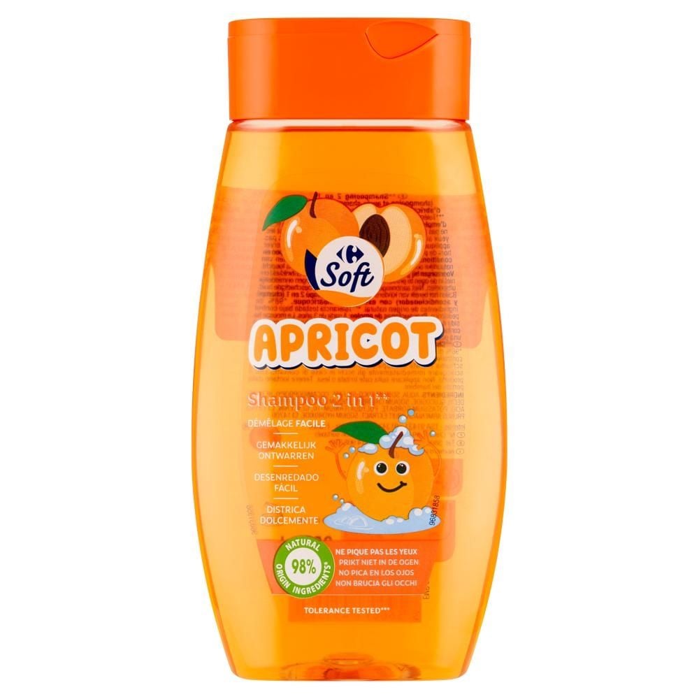 Carrefour Soft Szampon 2 w 1 z ekstraktem z moreli 250 ml