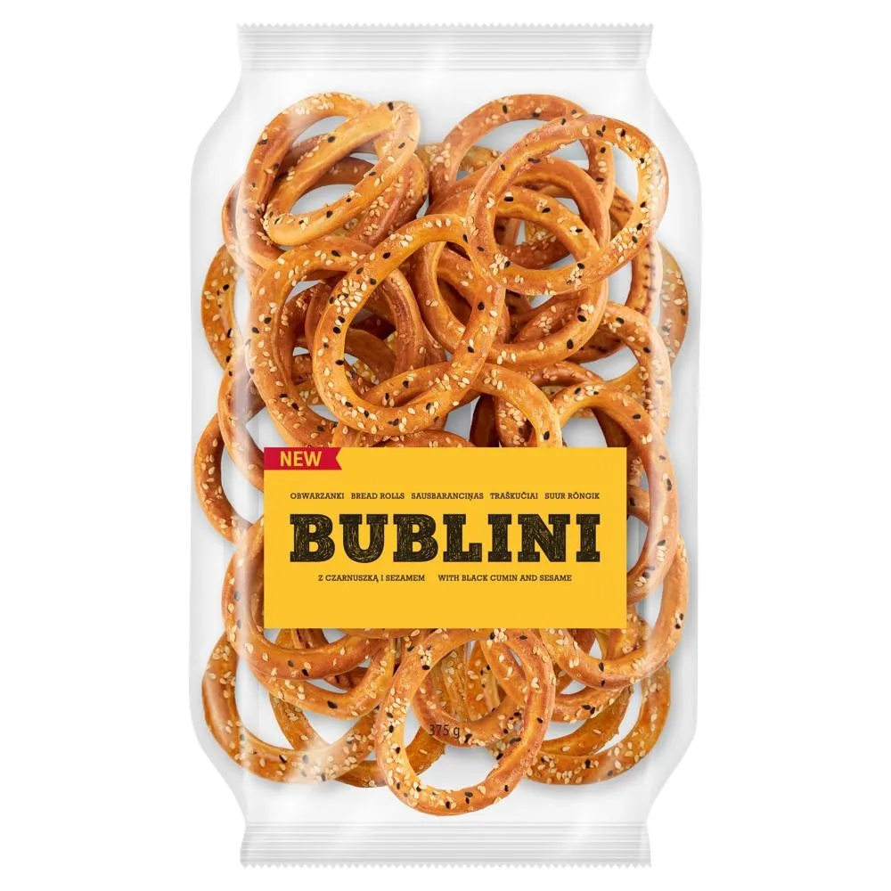 Bublini Obwarzanki z czarnuszką i sezamem 375 g