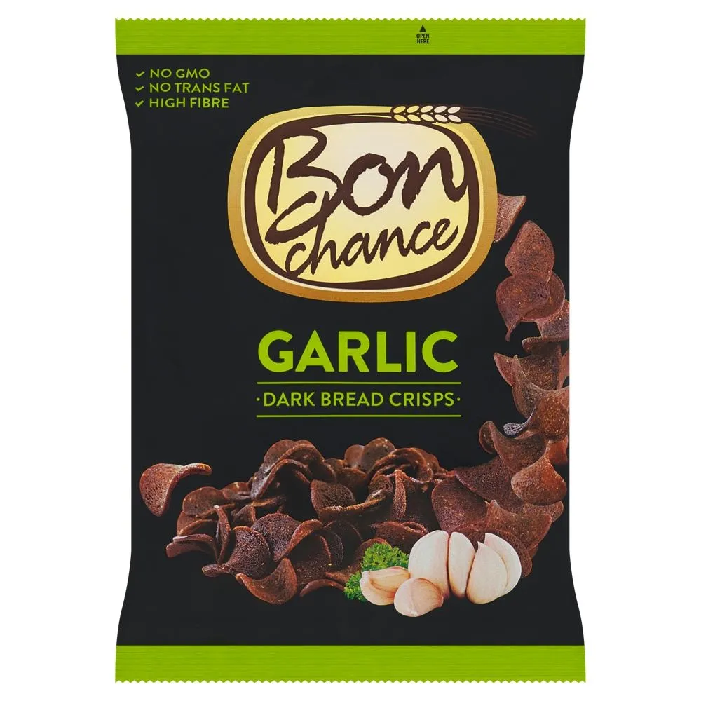 Bon Chance Przekąski chlebowe żytnio-pszenne o smaku czosnku 120 g