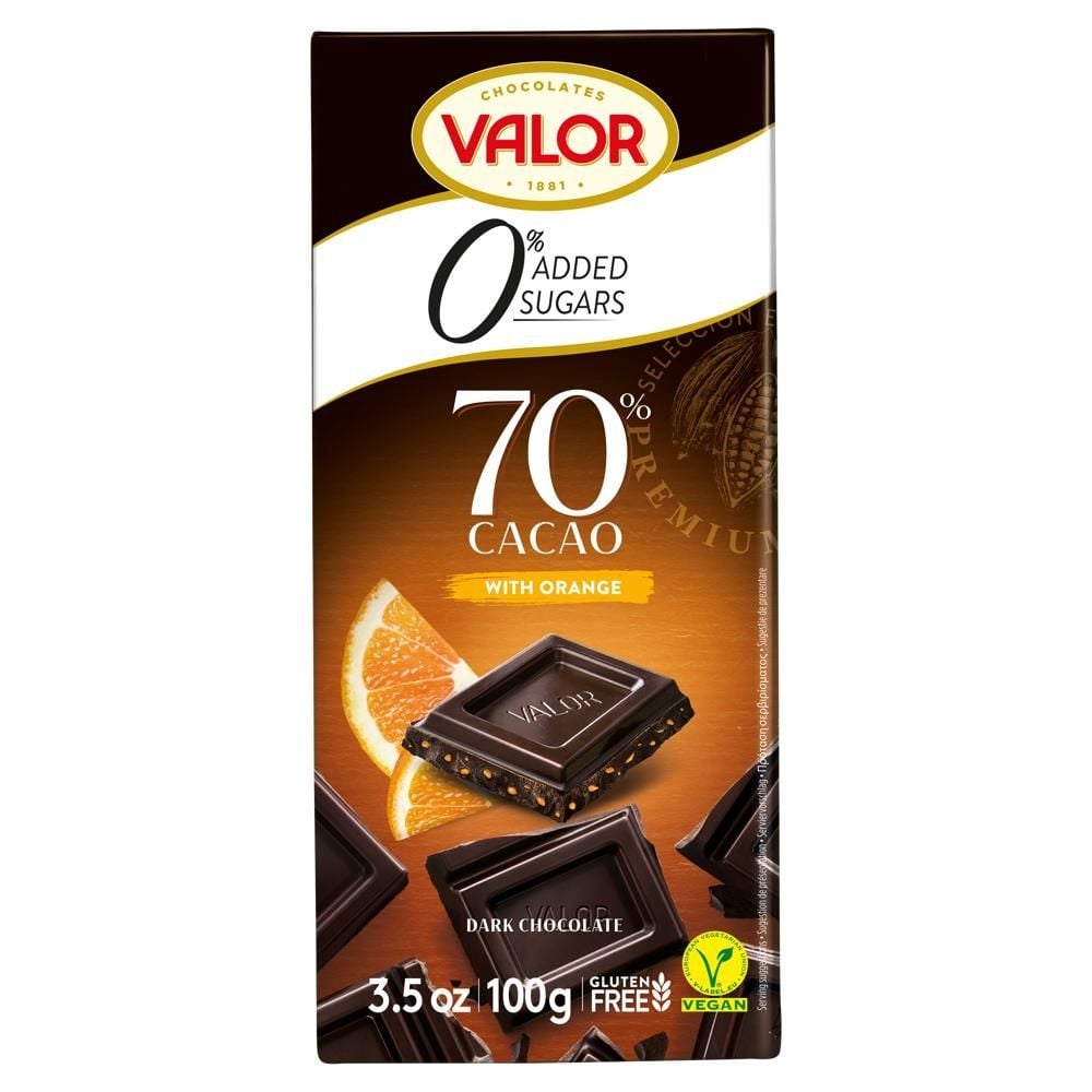 Valor 70 % Cacao Czekolada z pomarańczą 100 g