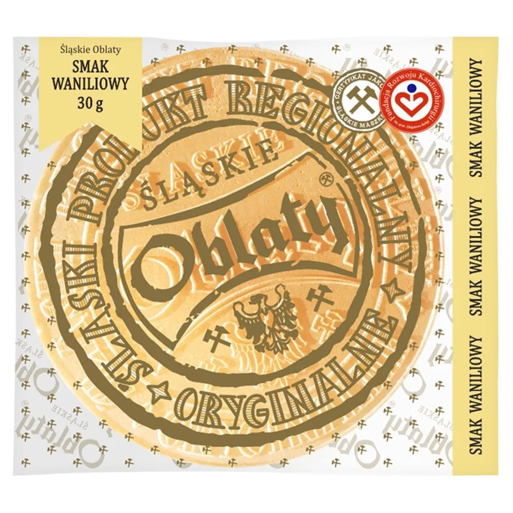Śląskie oblaty smak waniliowy 30 g