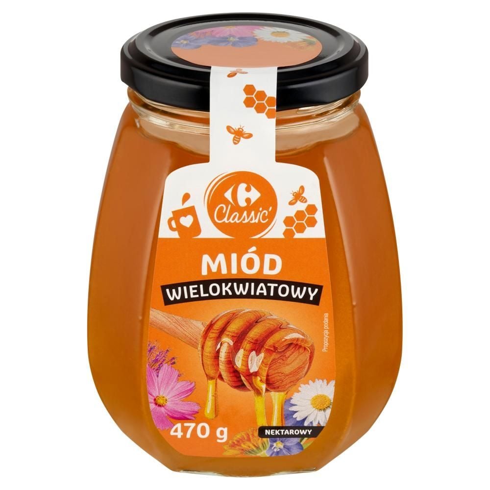 Carrefour Classic Miód wielokwiatowy nektarowy 470 g