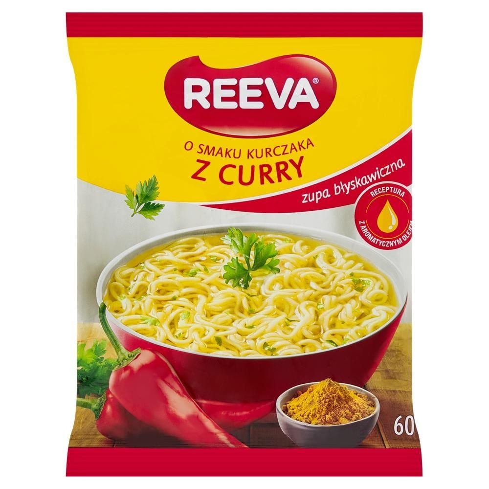 Reeva Zupa błyskawiczna o smaku kurczaka z curry 60 g