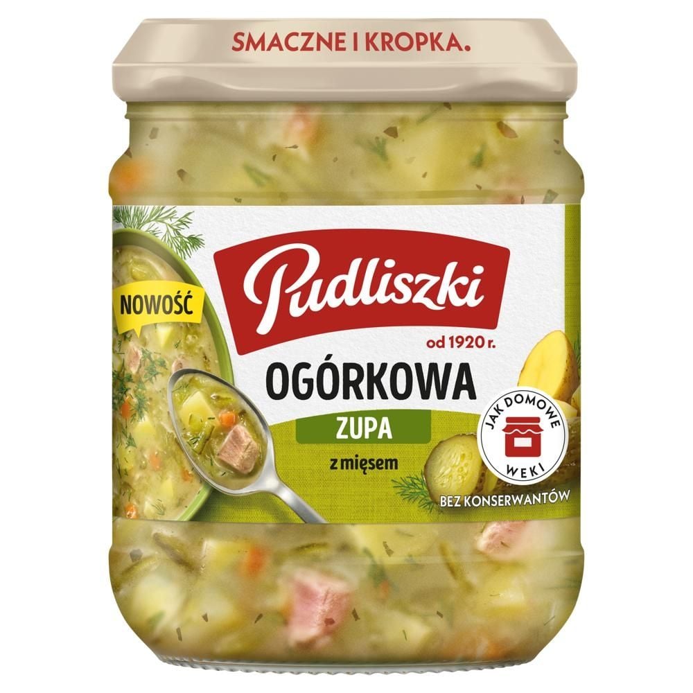 Pudliszki Zupa ogórkowa z mięsem 440 g