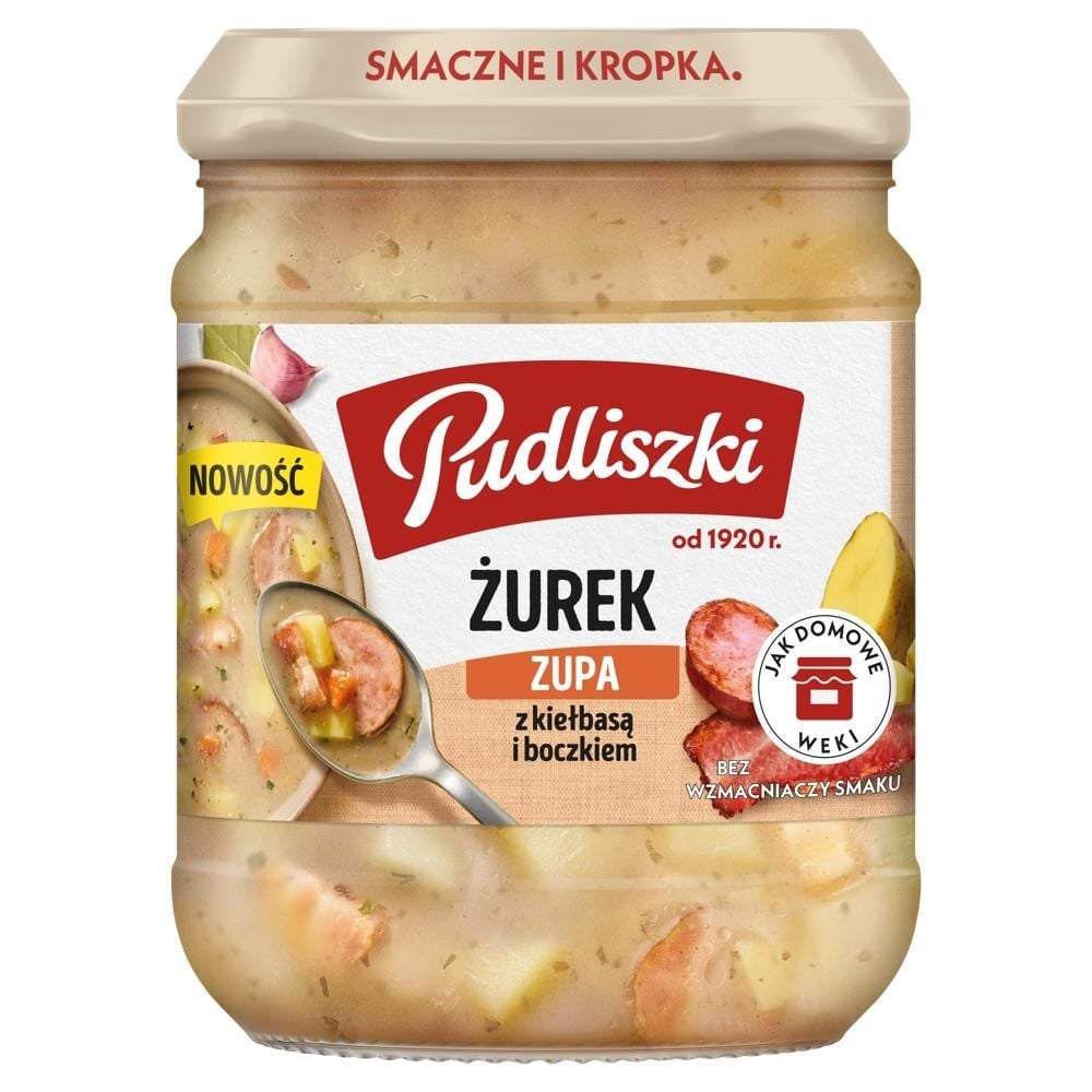 Pudliszki Zupa żurek z kiełbasą i boczkiem 440 g