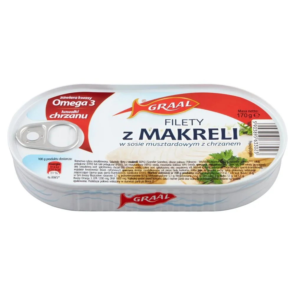 Graal Filety z makreli w sosie musztardowym z chrzanem 170 g