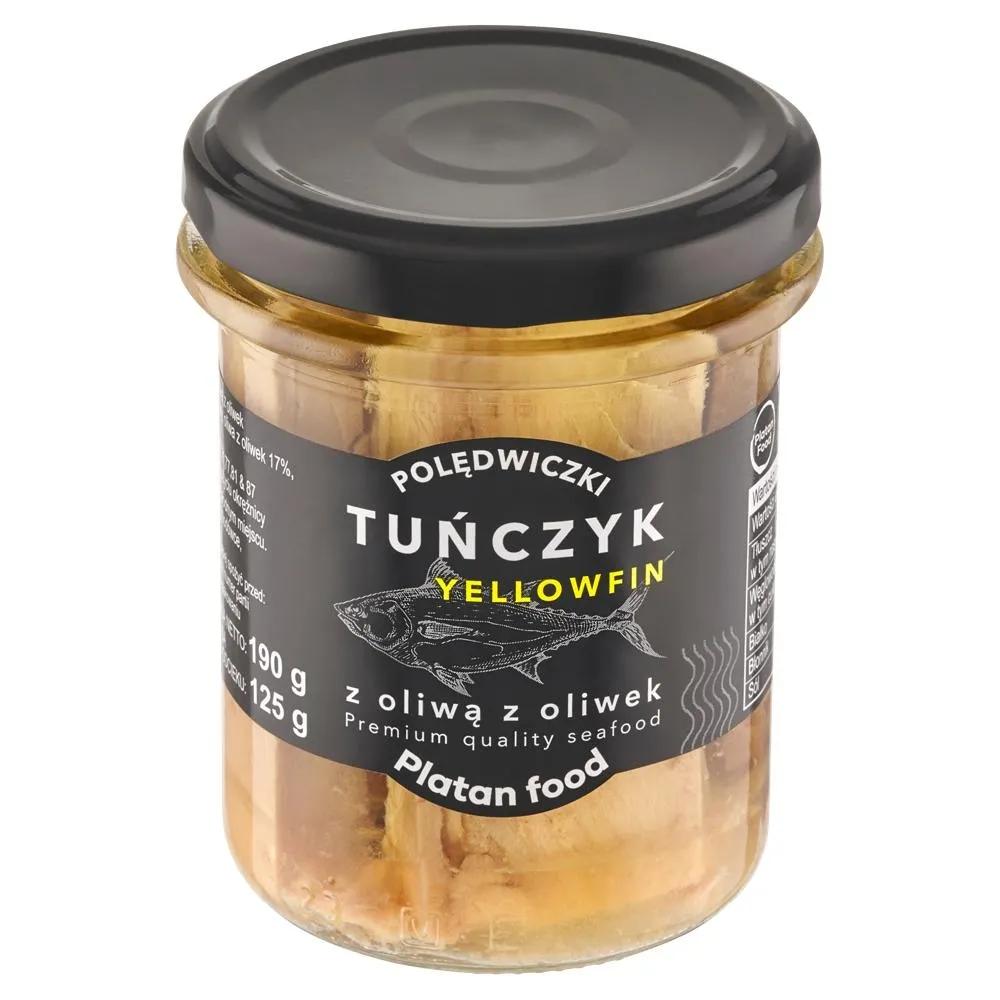 Platan Food Polędwiczki z tuńczyka yellowfin z oliwą z oliwek 190 g