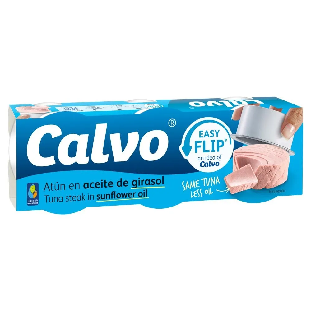 Calvo Tuńczyk w oleju słonecznikowym 3 x 65 g