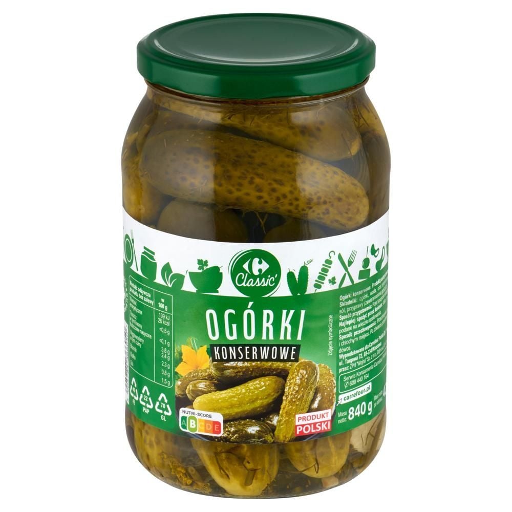 Carrefour Classic Ogórki konserwowe 840 g