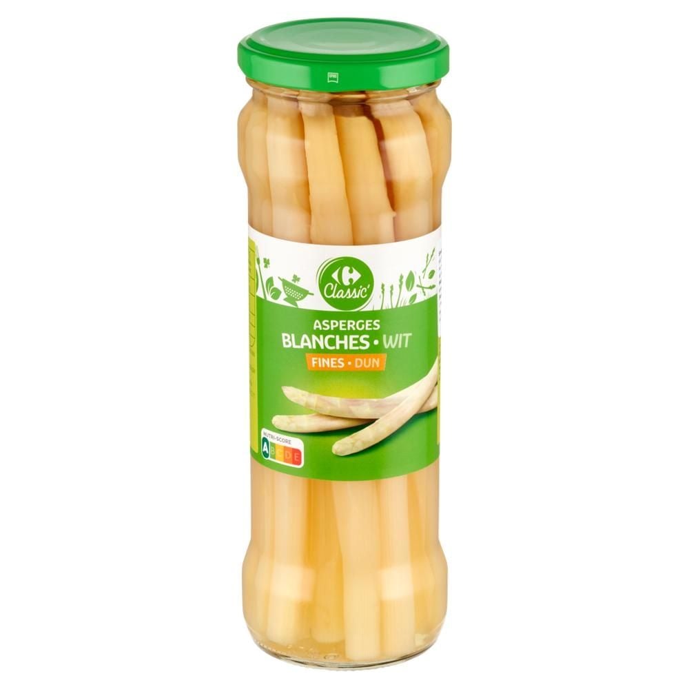 Carrefour Classic Średnie białe szparagi 330 g