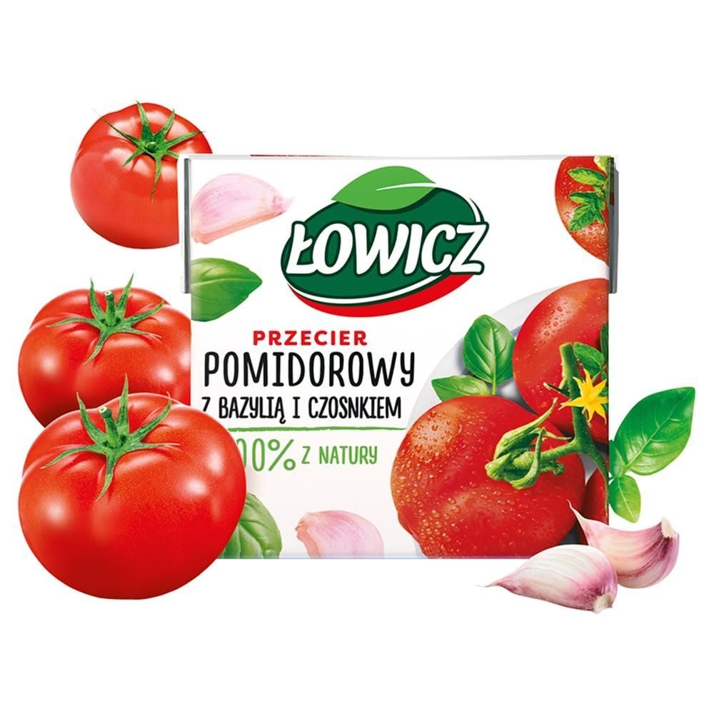 Łowicz Przecier pomidorowy z bazylią i czosnkiem 500 g