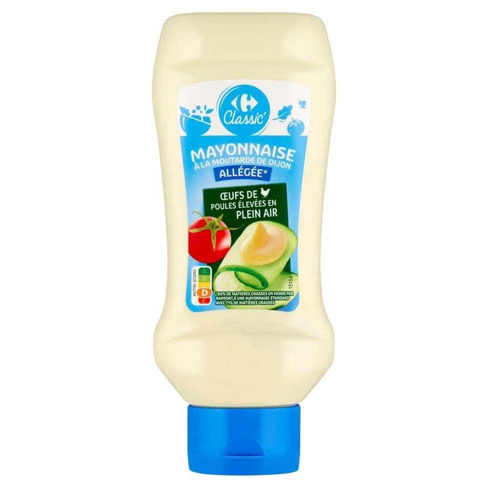 Carrefour Classic Majonez o obniżonej zawartości tłuszczu z musztardą dijon 455 g