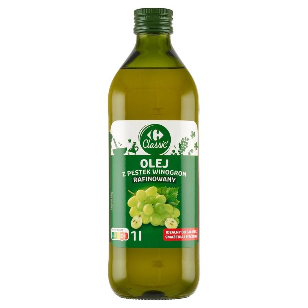 Carrefour Classic Olej z pestek winogron rafinowany 1 l