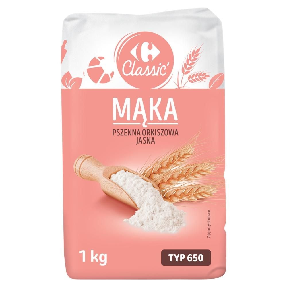 Carrefour Classic Mąka pszenna orkiszowa jasna typ 650 1 kg