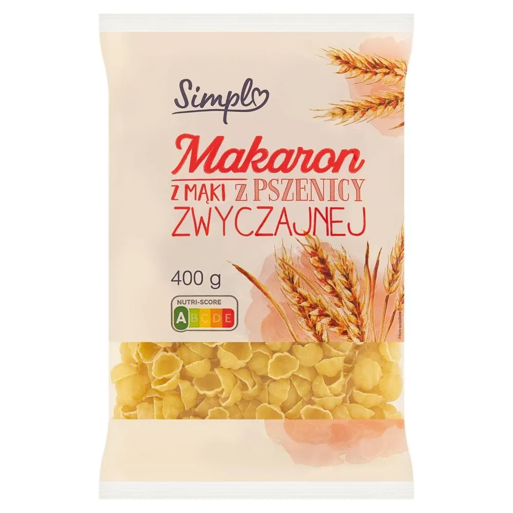 Simpl Makaron z mąki z pszenicy zwyczajnej muszelka 400 g