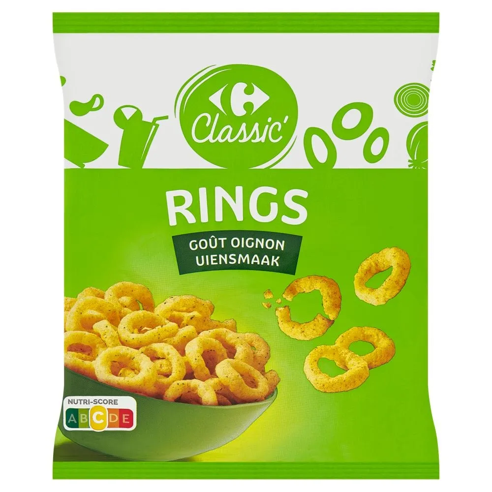 Carrefour Classic Chrupki kukurydziane o smaku cebulowym 60 g