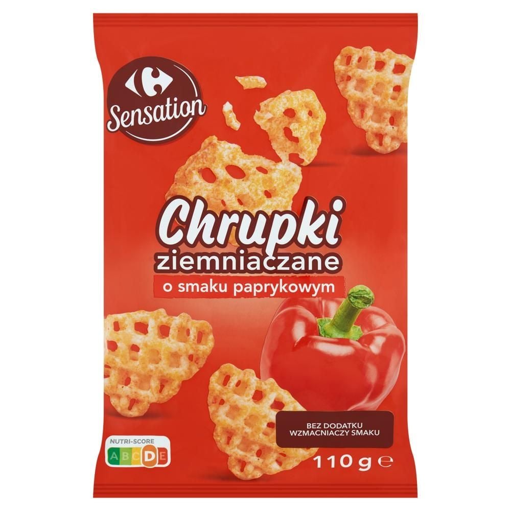 Carrefour Sensation Chrupki ziemniaczane o smaku paprykowym 110 g