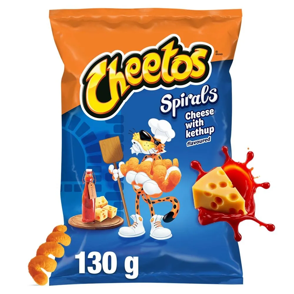Cheetos Spirals Chrupki kukurydziane o smaku serowo-ketchupowym 130 g