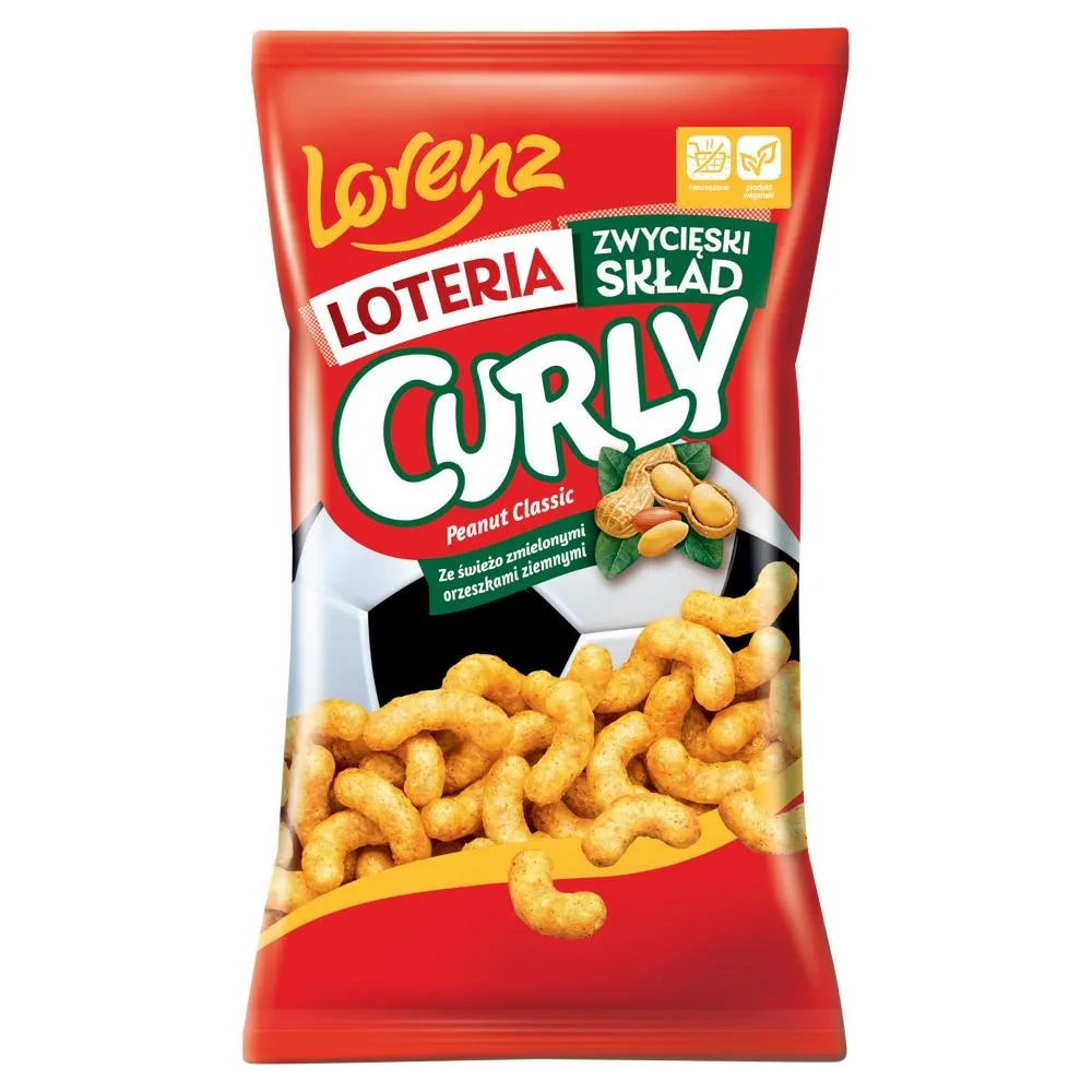 Curly Chrupki kukurydziane ze świeżo zmielonymi orzeszkami ziemnymi 120 g