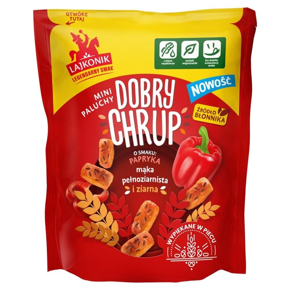 Lajkonik Dobry Chrup Mini paluchy o smaku papryka 100 g