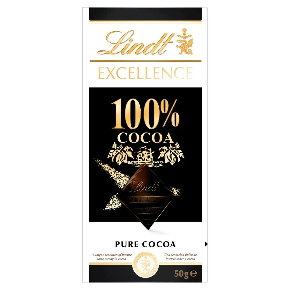 Lindt Excellence 100 % Cocoa Tabliczka kakaowa 50 g