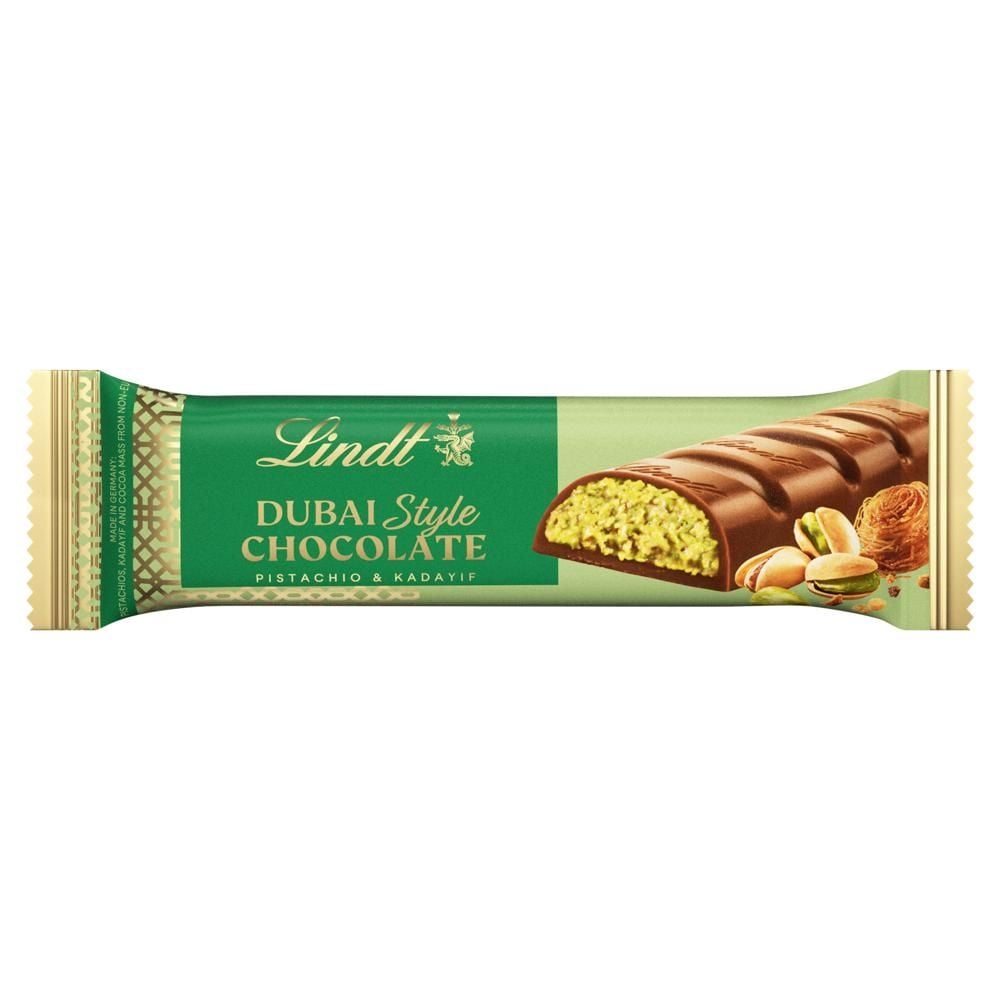 Lindt Czekolada mleczna z nadzieniem z pasty pistacjowej oraz ciasta Kadayif 40 g
