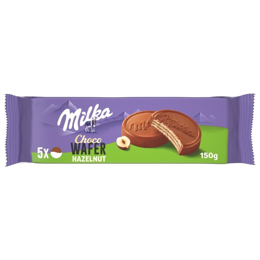Milka Choco Wafer wafelki z kremem orzechowym oblane czekoladą mleczną 5x30g 150 g