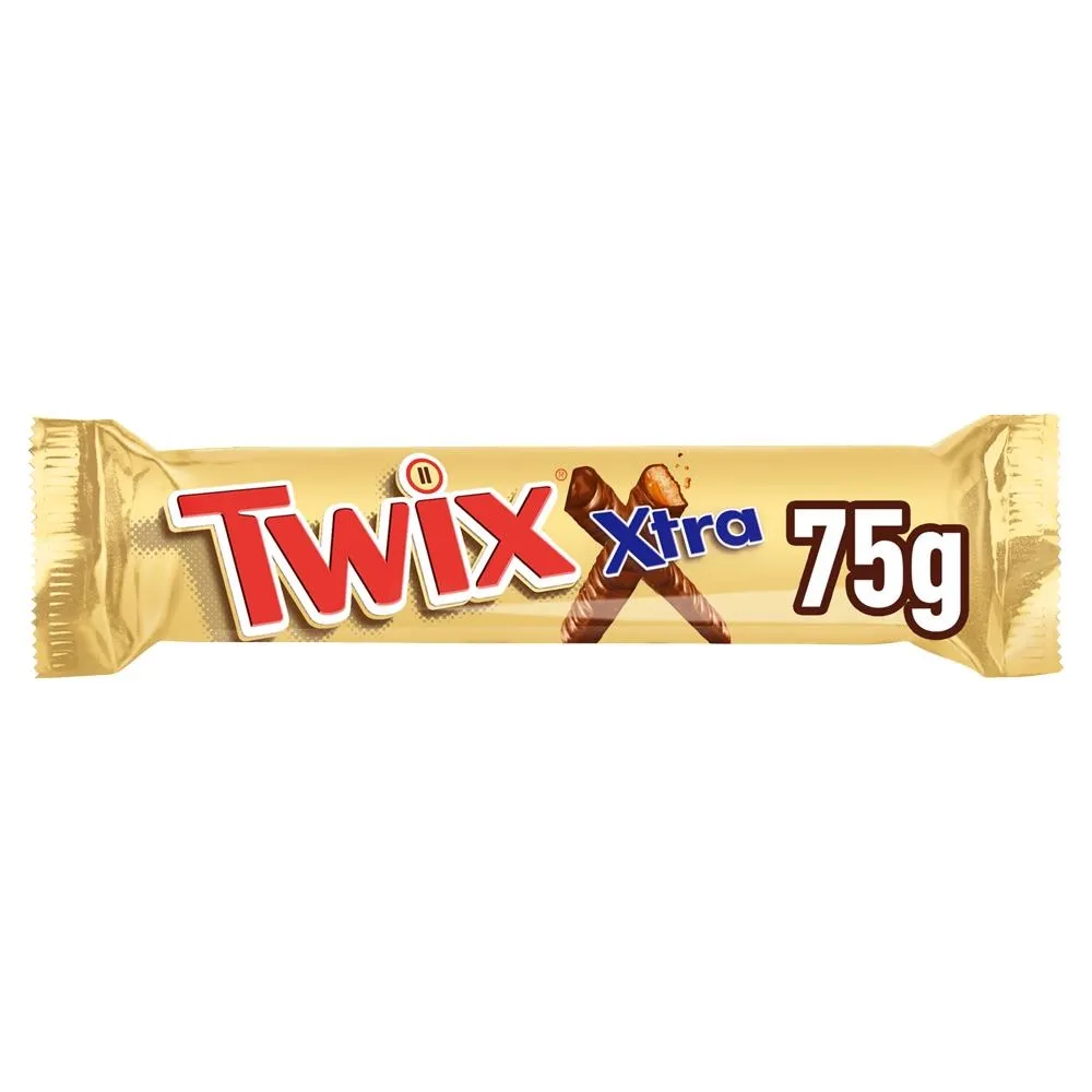 Twix Xtra Baton z ciastkami i karmelem oblany czekoladą 75 g (2 x 37,5 g)
