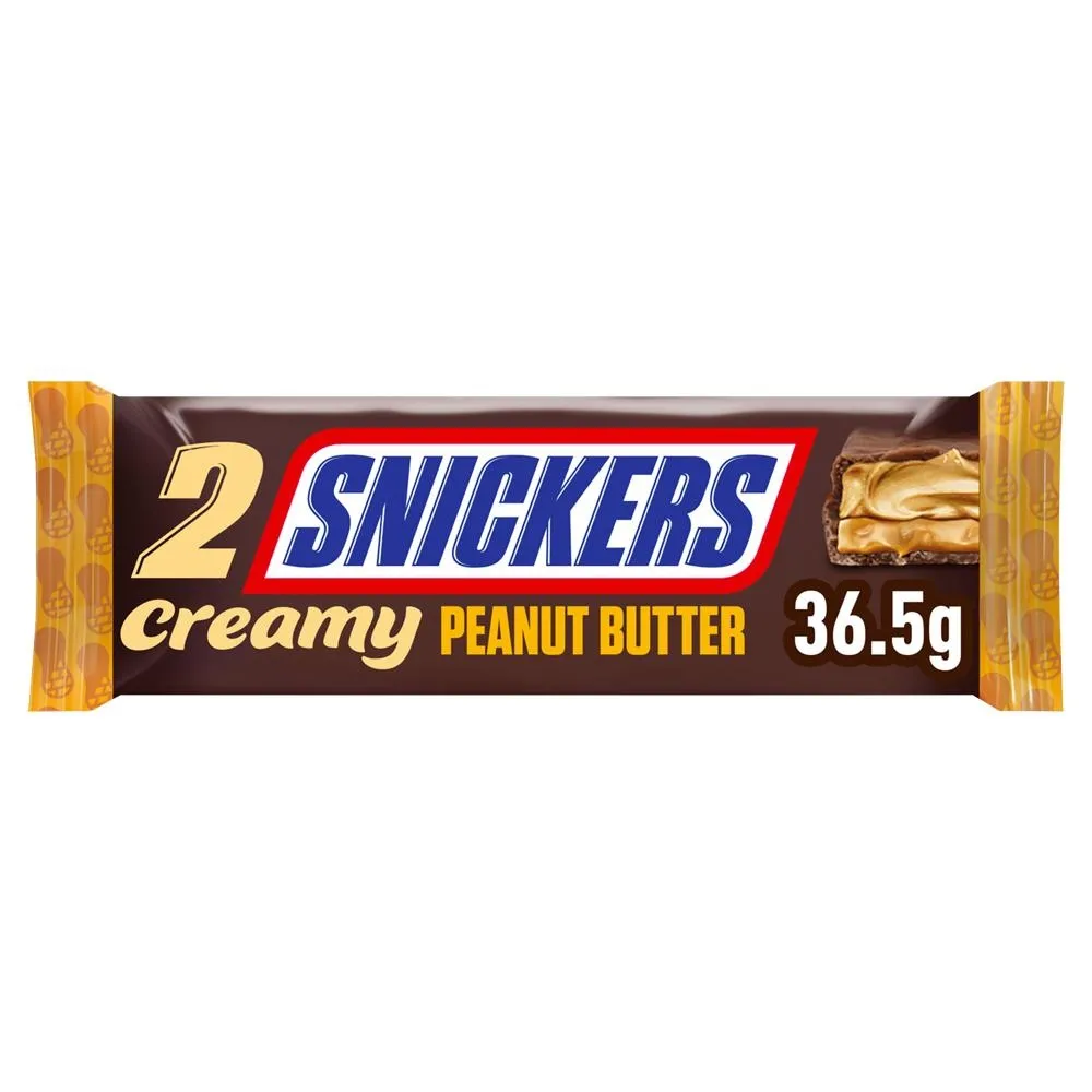 Snickers Creamy Peanut Butter Baton z nadzieniem masła orzechowego 36,5 g (2 x 18,25 g)