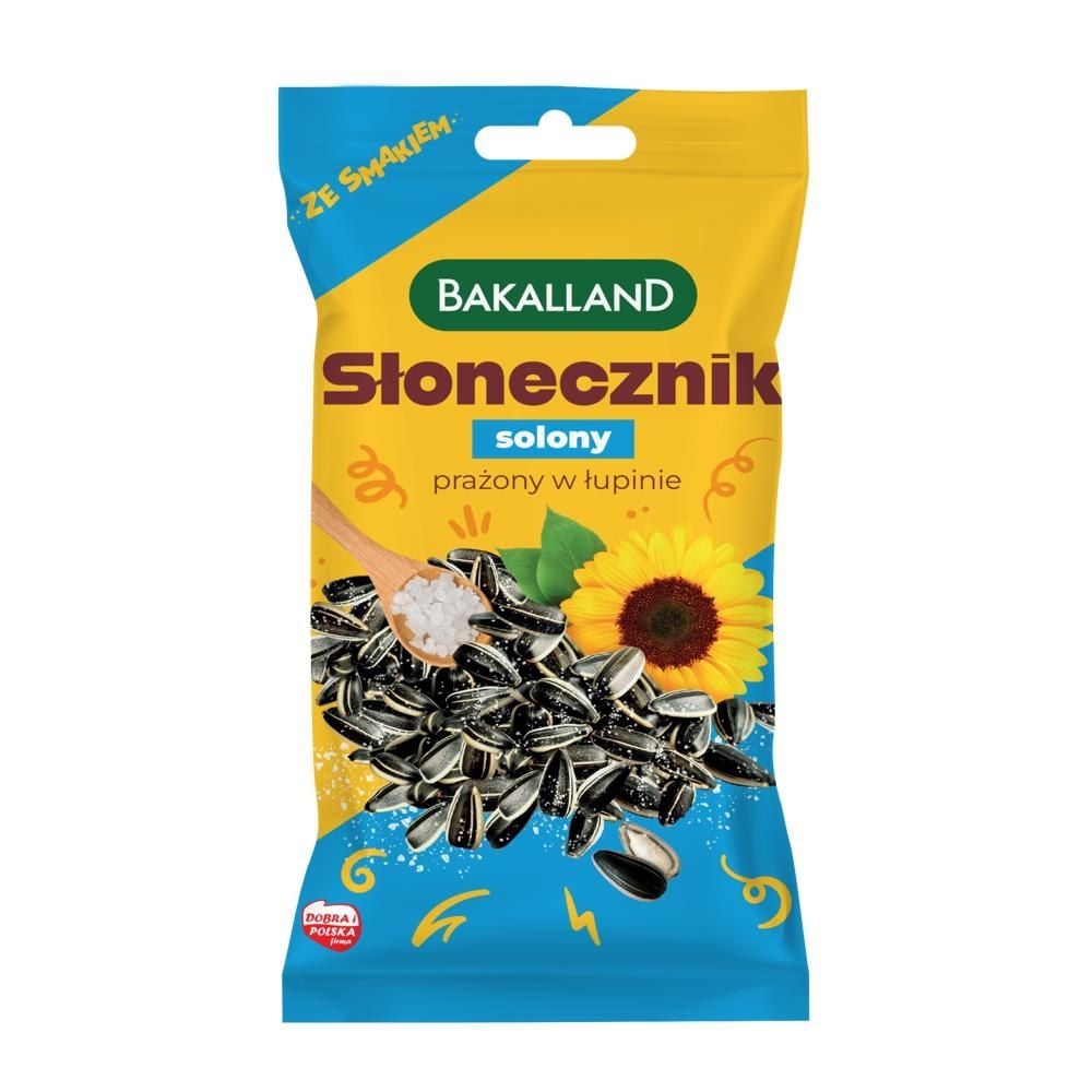 Bakalland Słonecznik solony prażony w łupinie 80 g