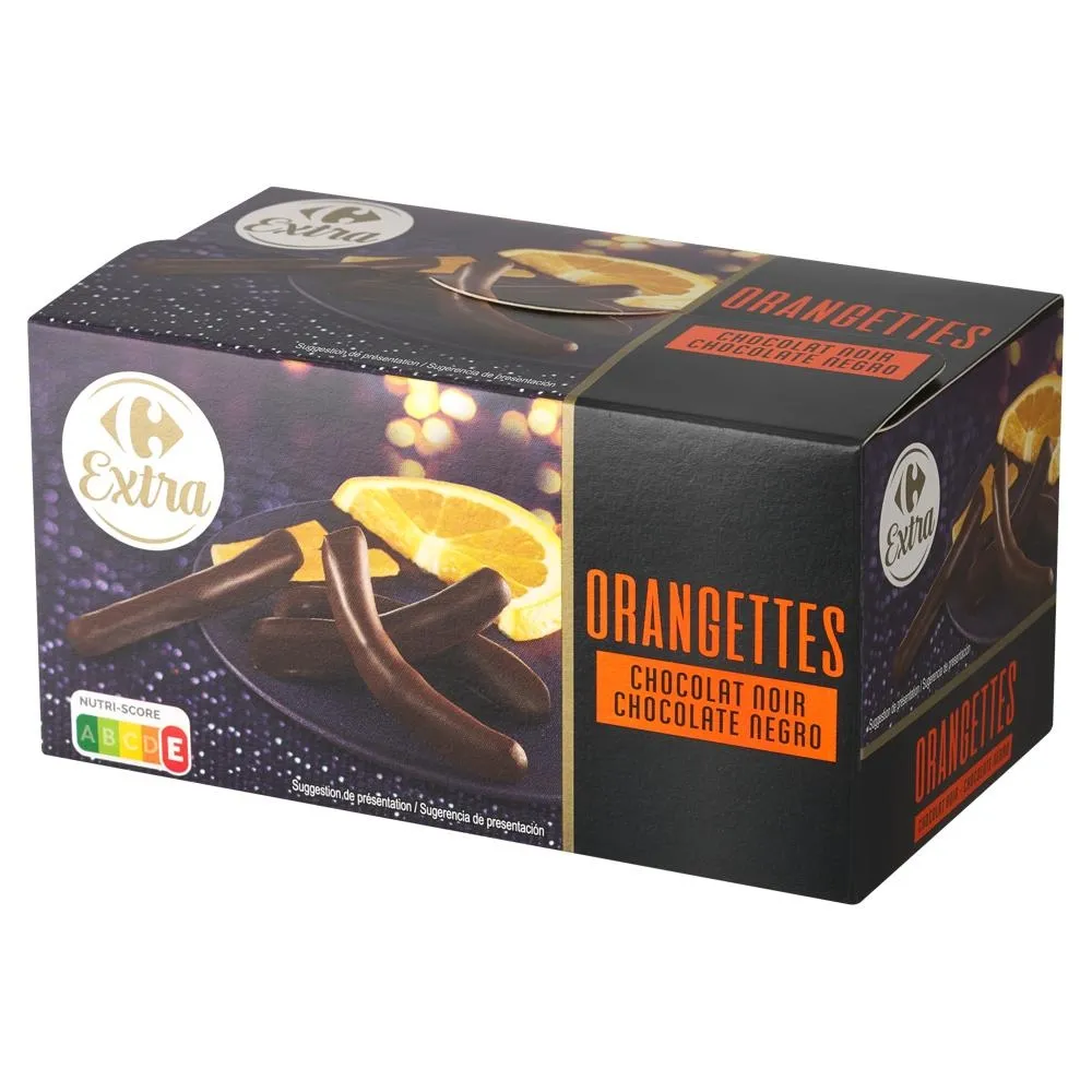 Carrefour Extra Kandyzowana skórka pomarańczy oblana czekoladą 200 g