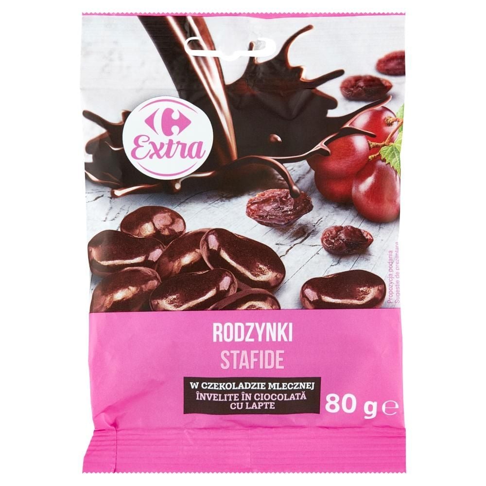 Carrefour Extra Rodzynki w czekoladzie mlecznej 80 g