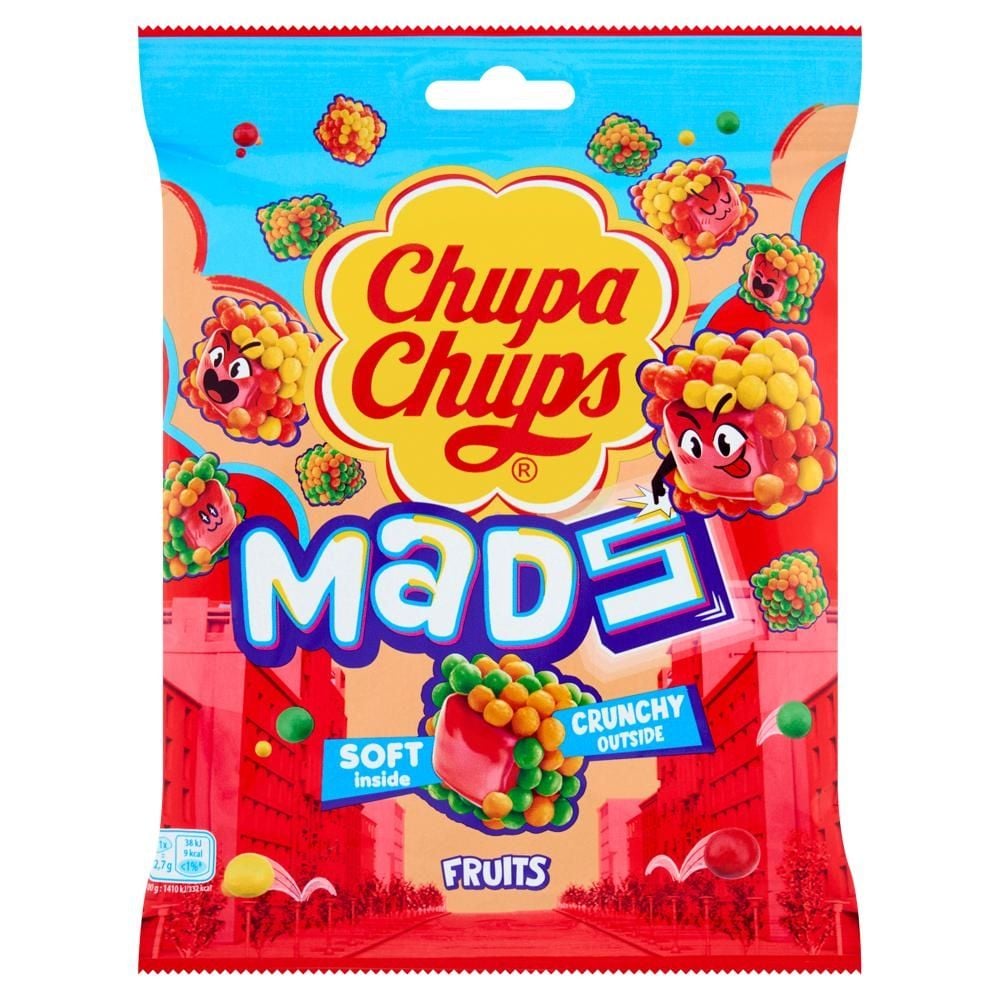 Chupa Chups Mads Żelki w chrupkiej posypce o smaku owocowym 115 g