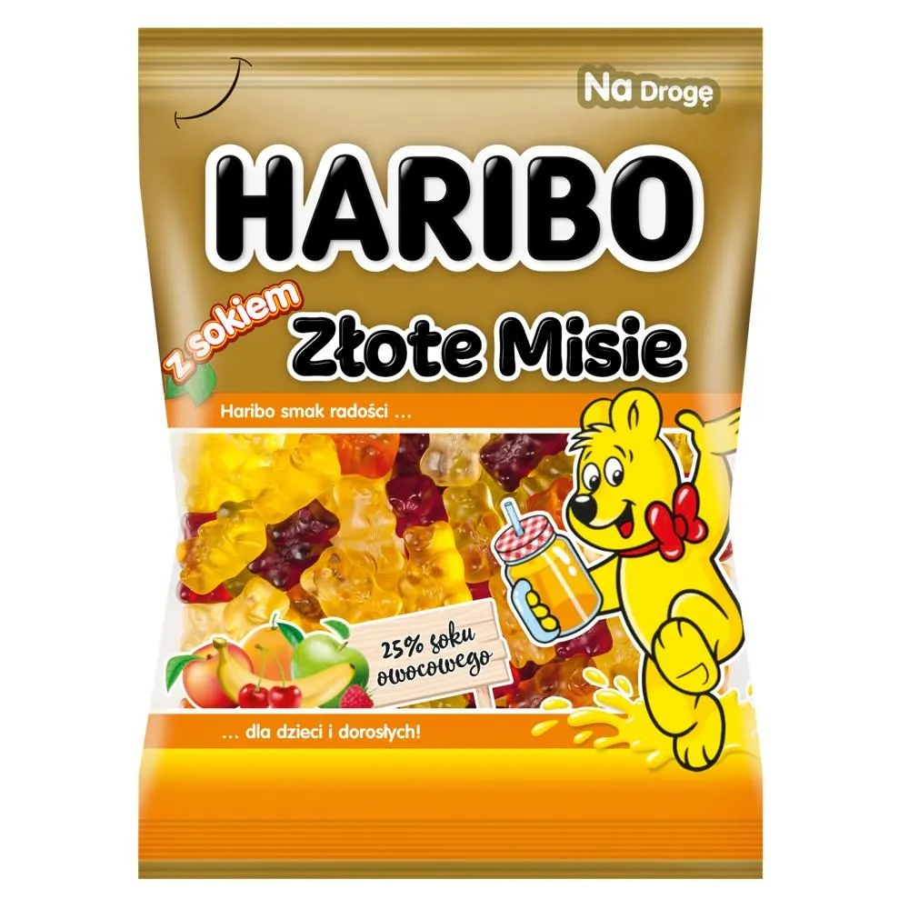Haribo Złote Misie Żelki owocowe z sokiem 85 g